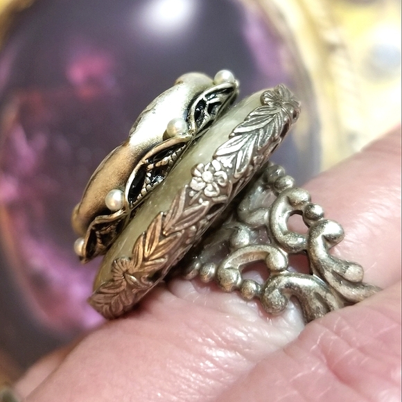 RETIRED OLLIPOP Sweet Romance Quartz & Swarovski Ring - Picture 3 of 6